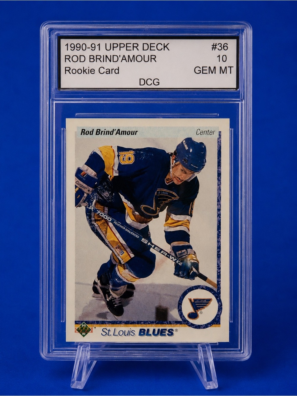 1990 Upper Deck Rookie Trading Card - Rod Brind’Amour St. Louis Blues